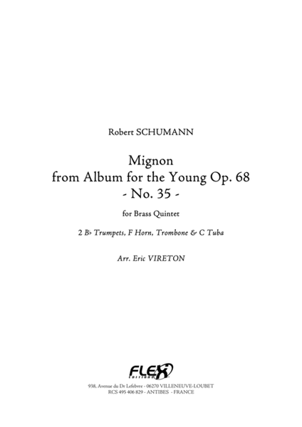 Mignon - from Album for the Young Opus 68 No. 35 image number null