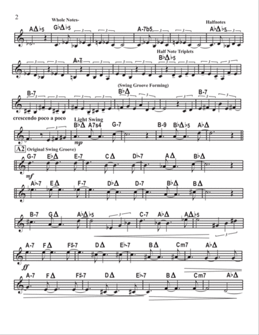 THIRD EYE OPEN- Lead Sheets in C and Bb - An expansive musical journey toward completion... that sw Jazz Ensemble scores gallery preview page 3