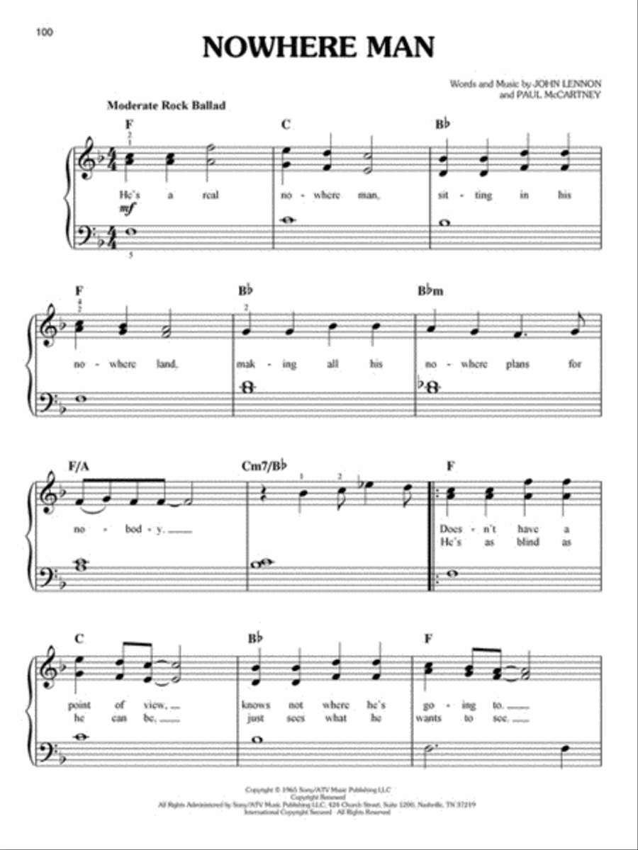 First 50 Songs by the Beatles You Should Play on the Piano Easy Piano scores gallery preview page 5