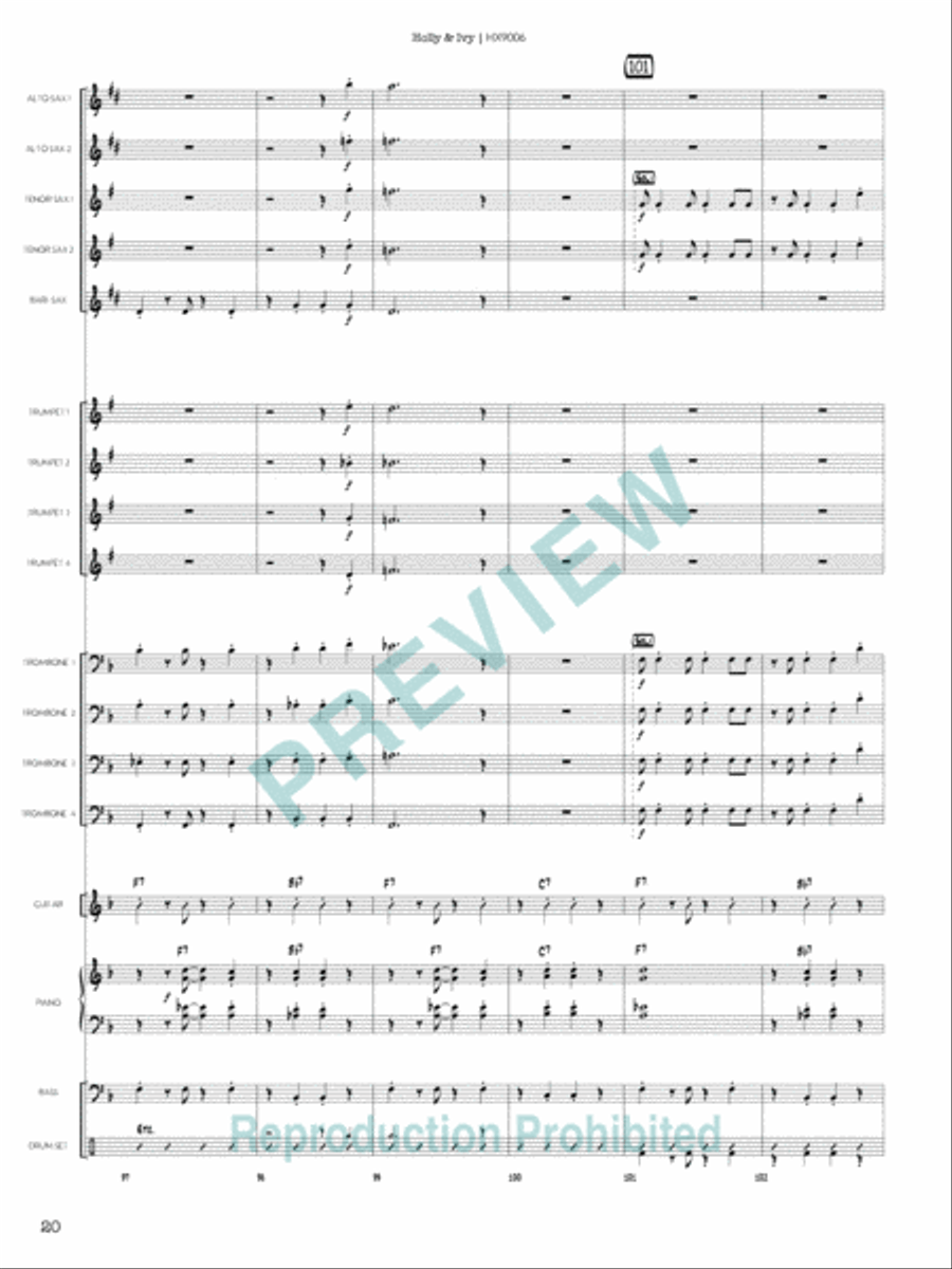 Holly & Ivy Holly & Ivy Jazz Ensemble scores gallery preview page 21