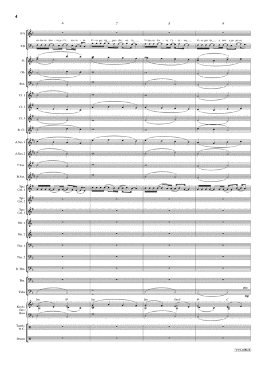 Vivo Per Lei Vivo Per Lei 4-Part scores gallery preview page 5
