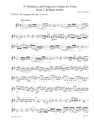 Mazas 75 Melodious & Progressive Etudes for Violin Book 2, No. 37