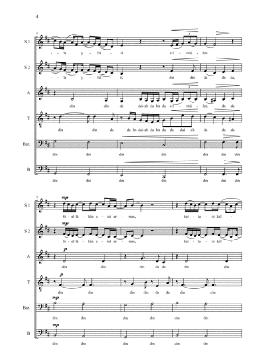 Kuutamolla Kuutamolla SSATBB scores gallery preview page 4