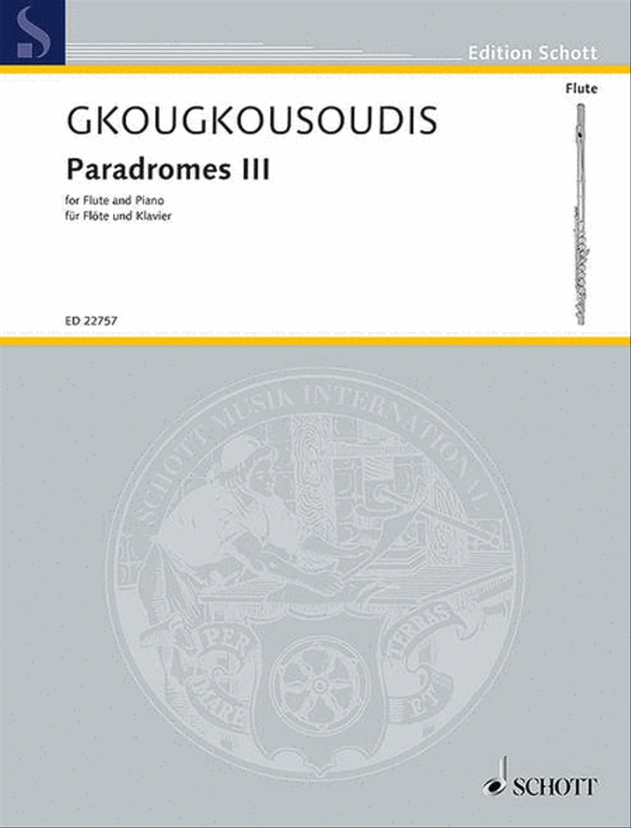 Paradromes III Paradromes III Flute Solo scores gallery preview page 1