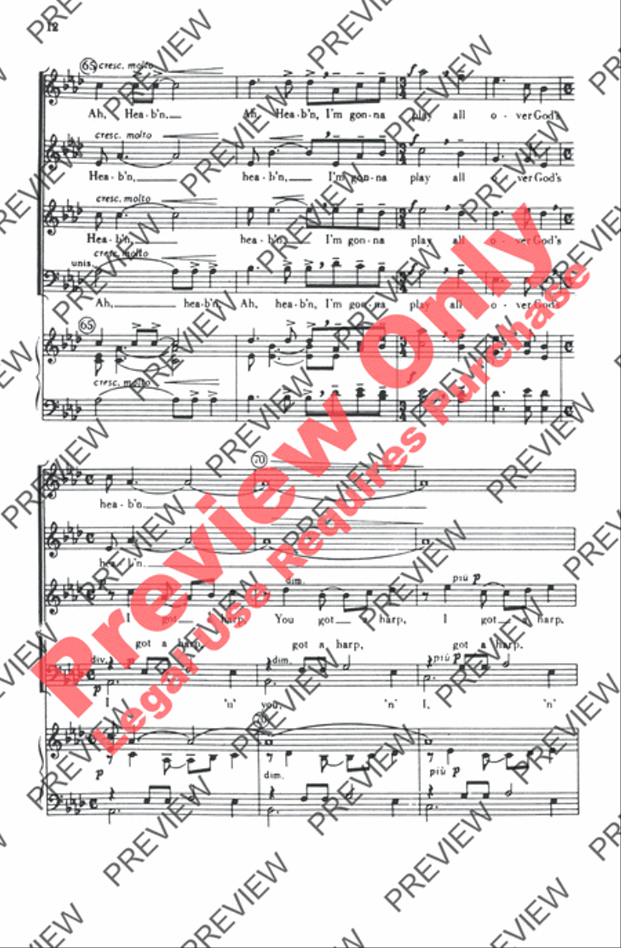 I Got Shoes 4-Part scores gallery preview page 25