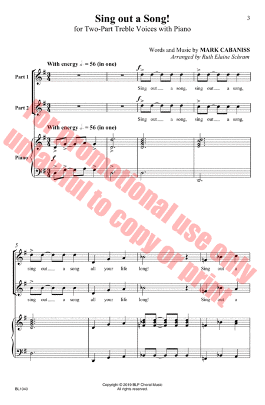 Sing Out a Song! Choir scores gallery preview page 4