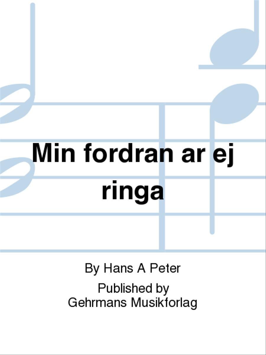 Min fordran ar ej ringa TTBB scores gallery preview page 1