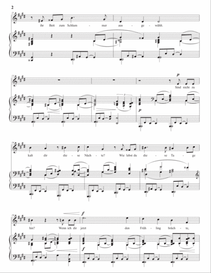 STRAUSS: Die Georgine, Op. 10 no. 4 (transposed to C-sharp minor) Voice scores gallery preview page 3