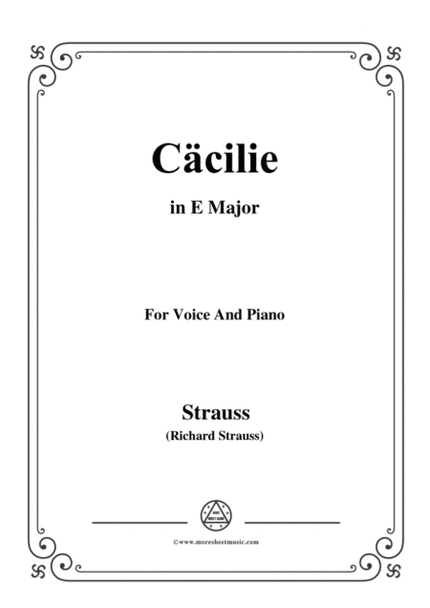 Richard Strauss-Cäcilie in E Major,for voice and piano image number null