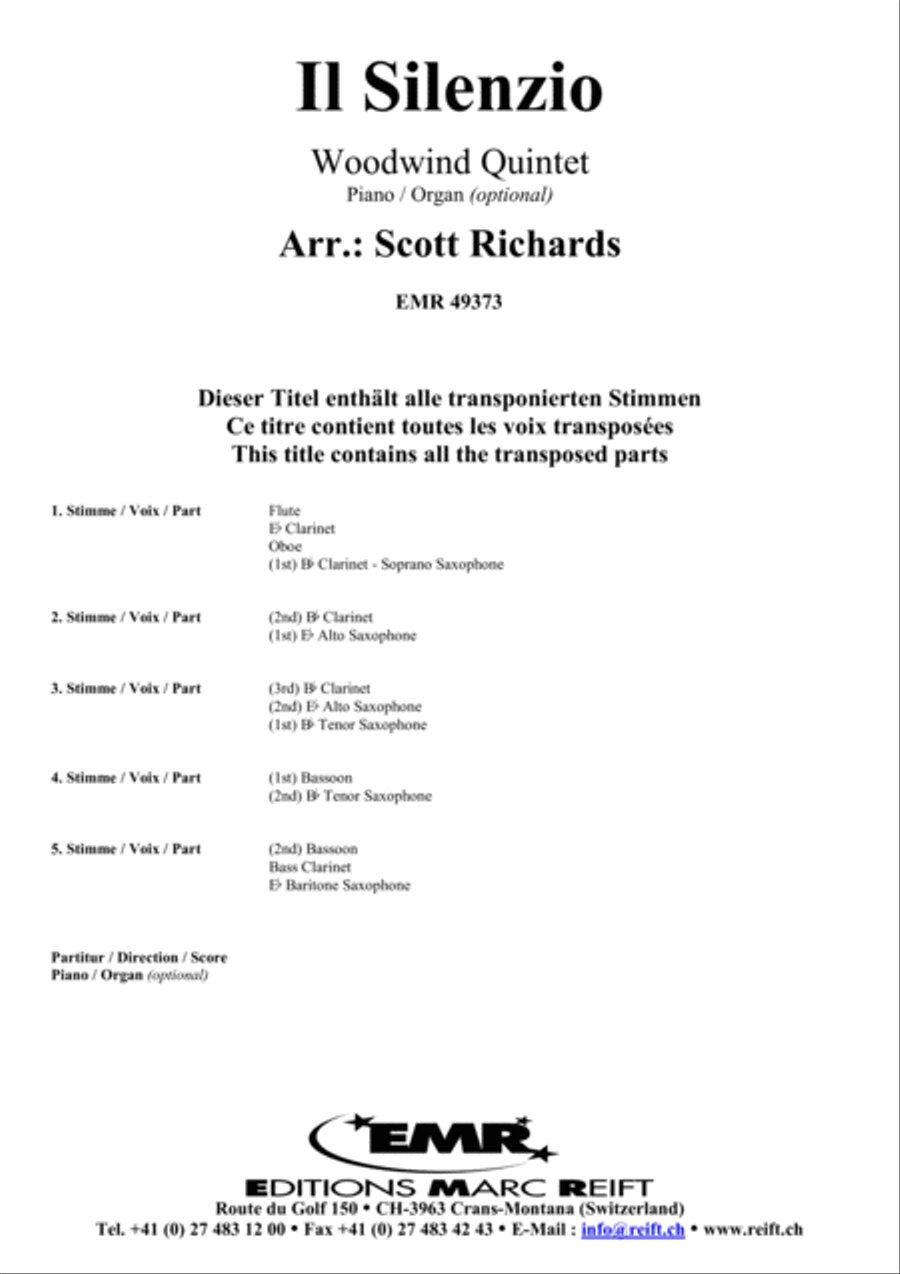 Il Silenzio Woodwind Quintet scores gallery preview page 2