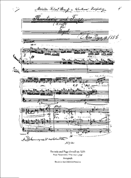Fantasia and Fugue in D minor Op. 135b