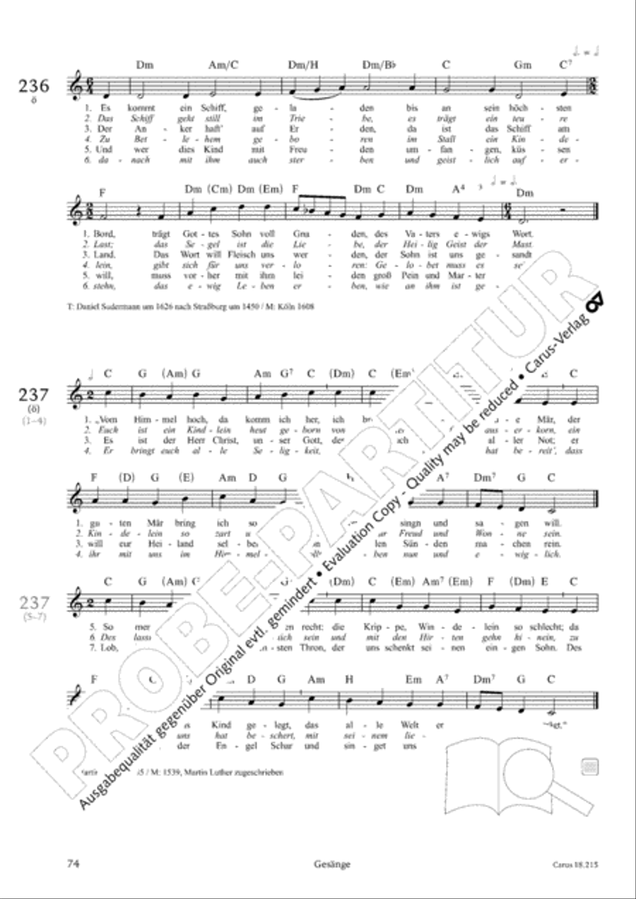 Gitarrenbuch zum Gotteslob Guitar scores gallery preview page 71