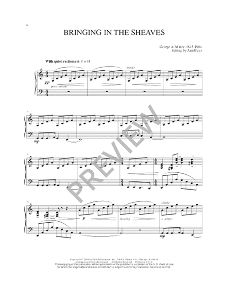 Fourteen American Spirituals and Hymns Piano Solo scores gallery preview page 8