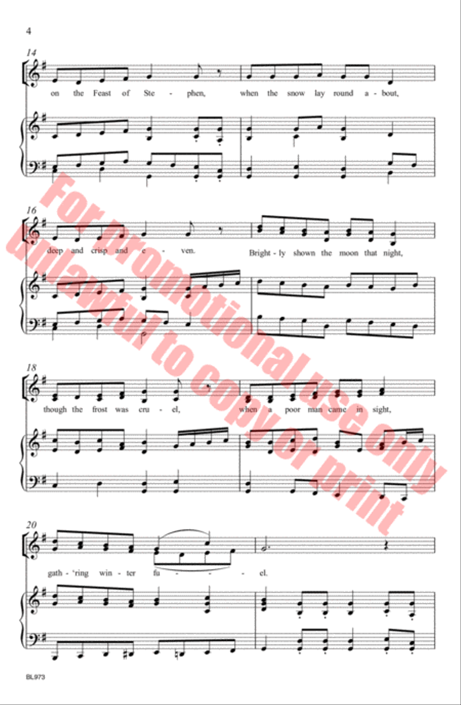 Good King Wenceslas Good King Wenceslas 3-Part scores gallery preview page 5