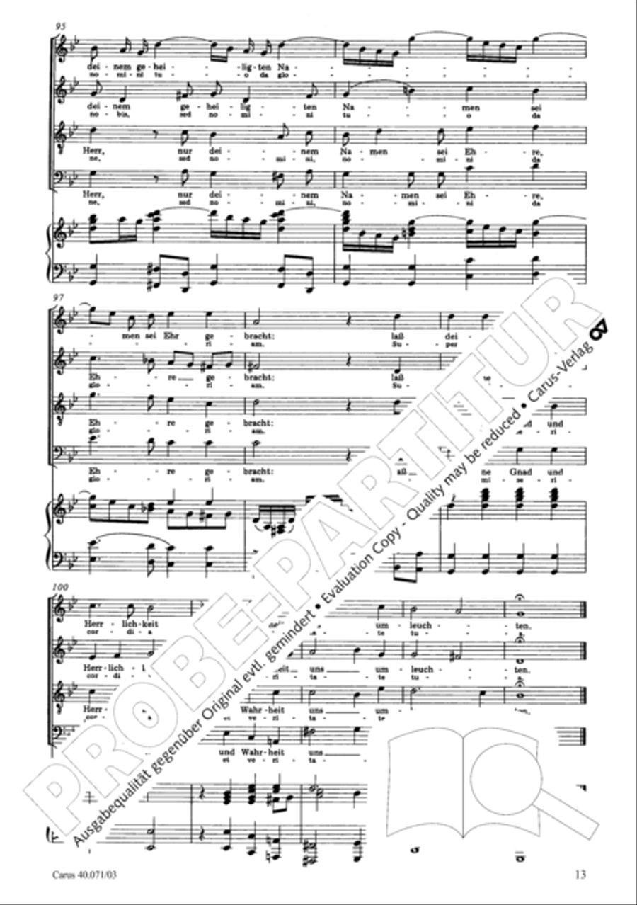 Psalm 115 (Der 115. Psalm) SSAATTBB scores gallery preview page 20