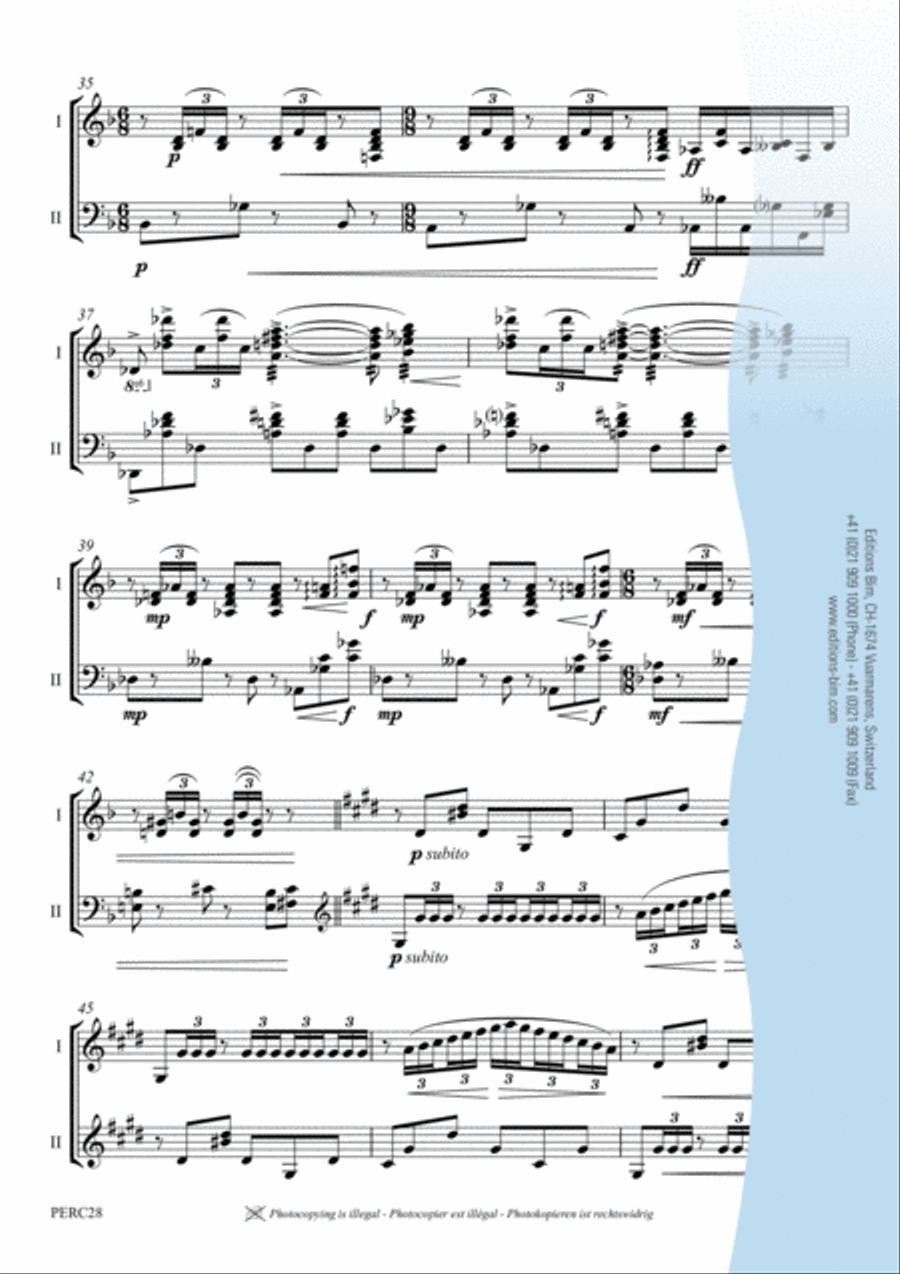 Alborada del gracioso Marimba scores gallery preview page 4