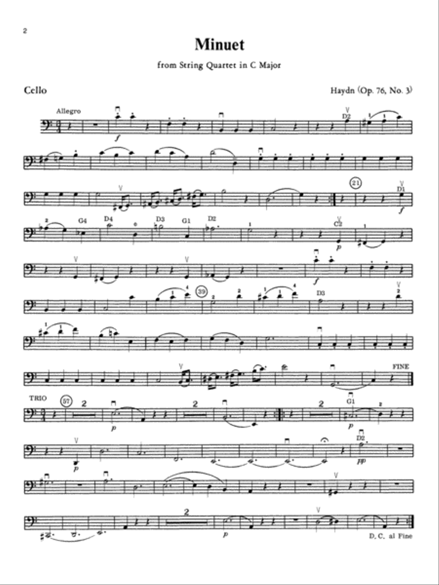 Haydn String Quartets: Cello String Quartet scores gallery preview page 2