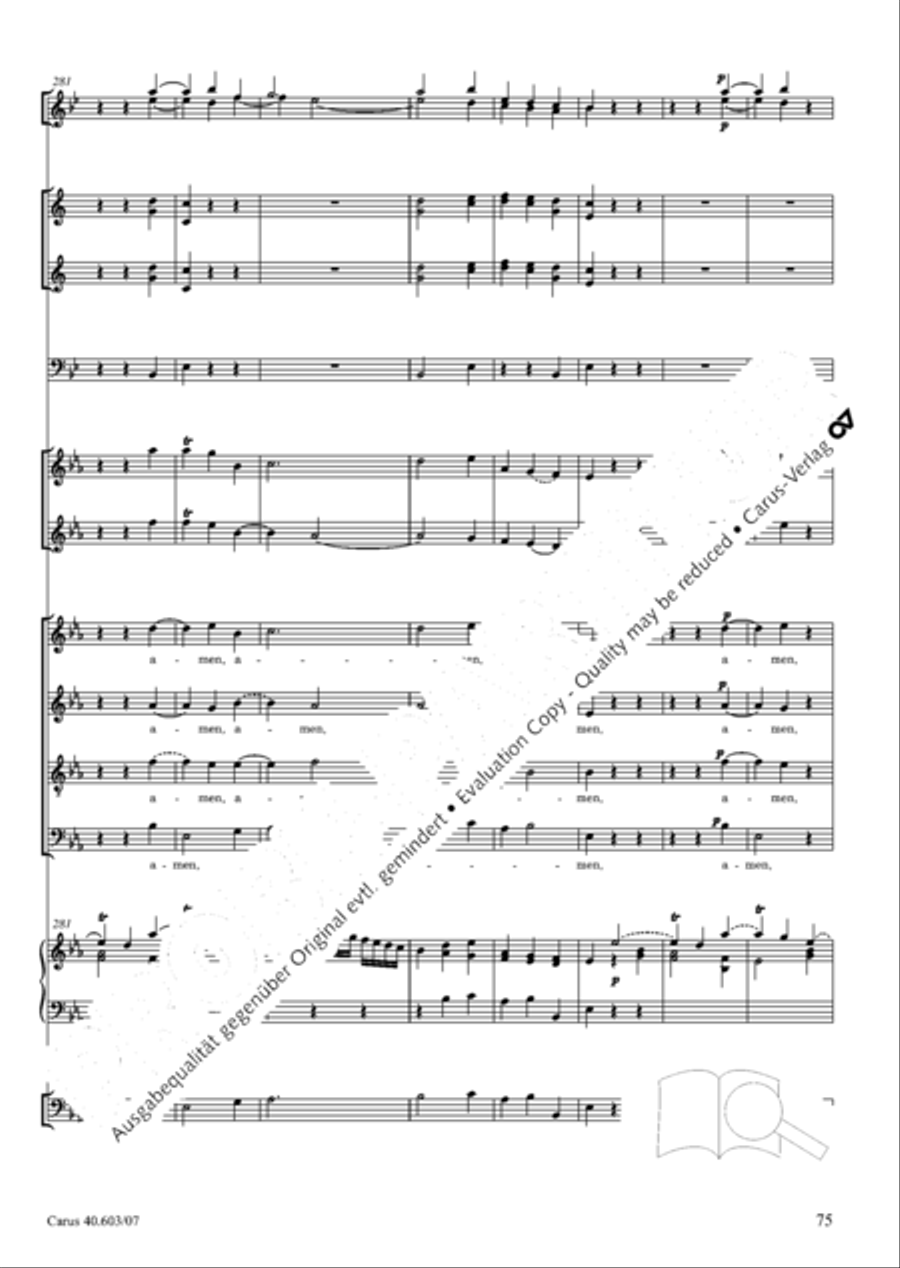 Grosse Orgelsolomesse in Es 4-Part scores gallery preview page 88