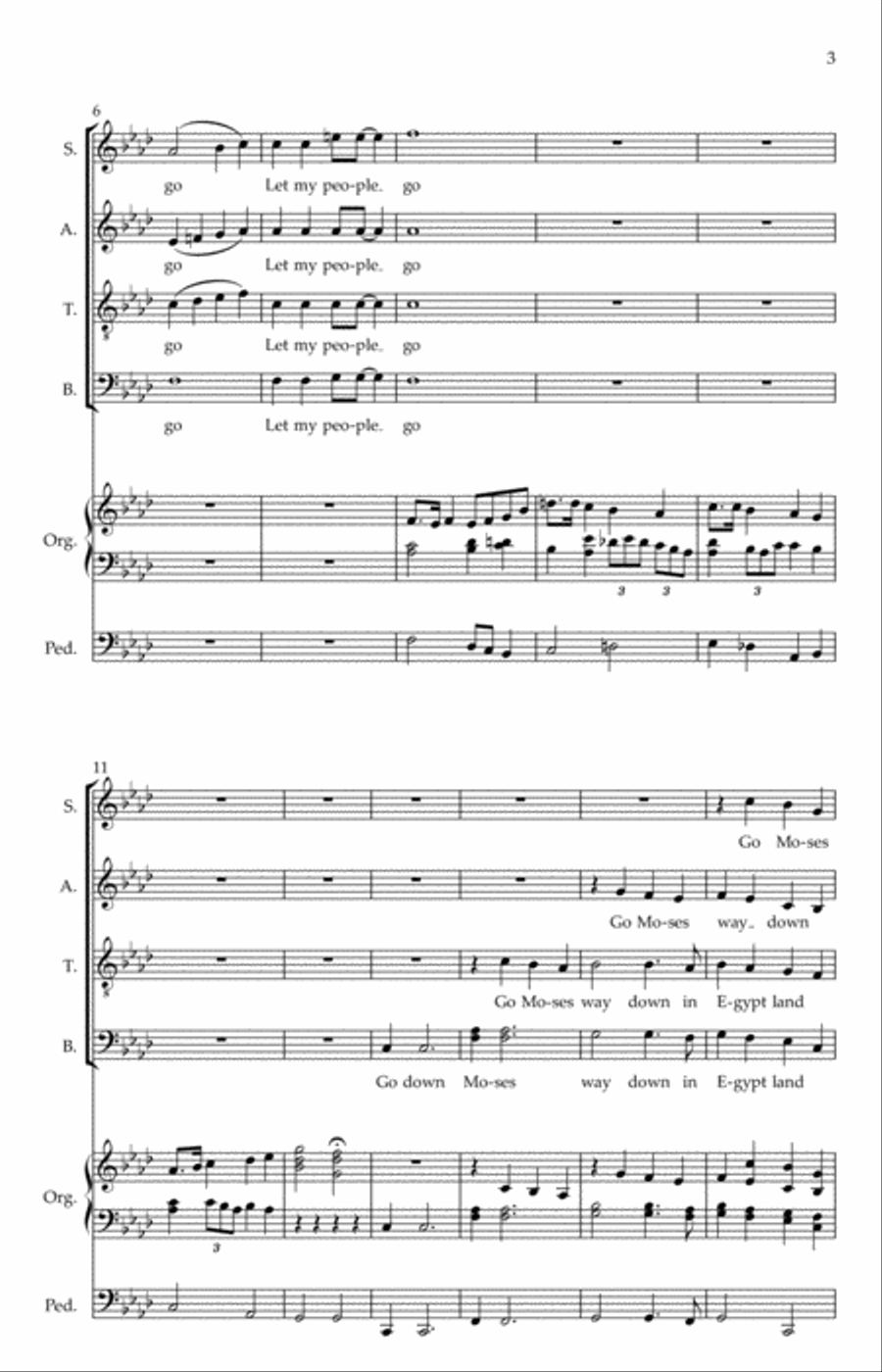 Let My People Go 4-Part scores gallery preview page 3