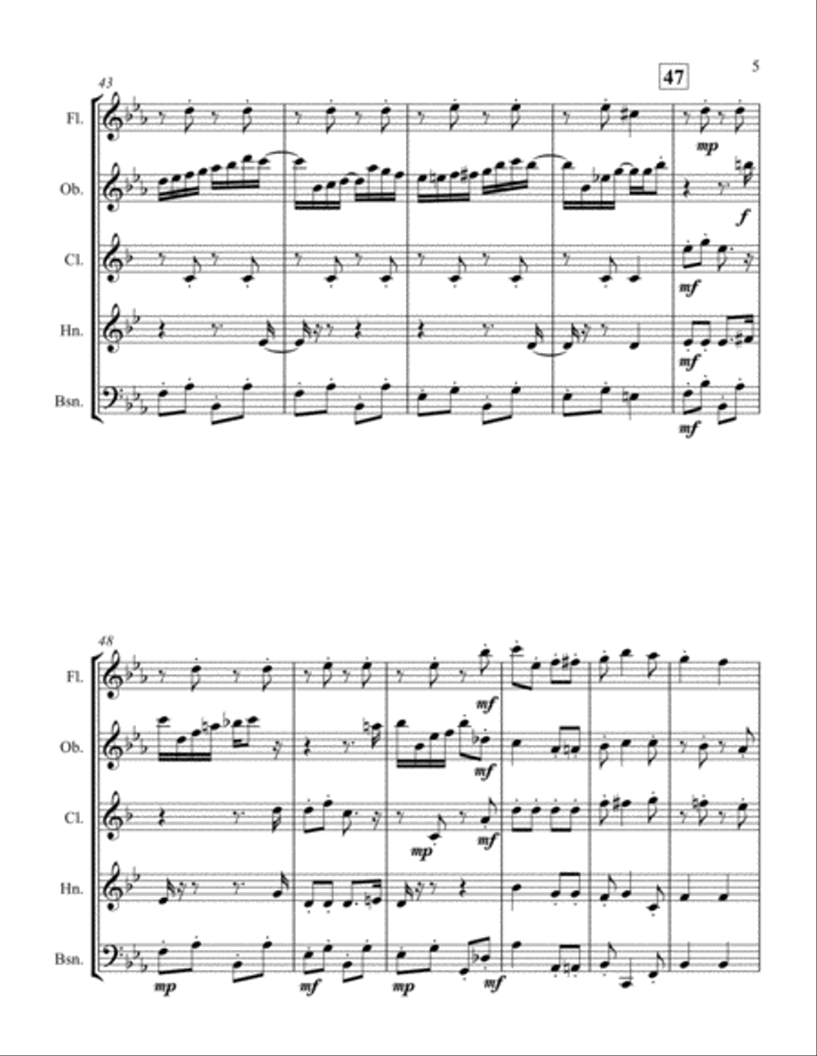The Ragtime Dance The Ragtime Dance Woodwind Quintet scores gallery preview page 5