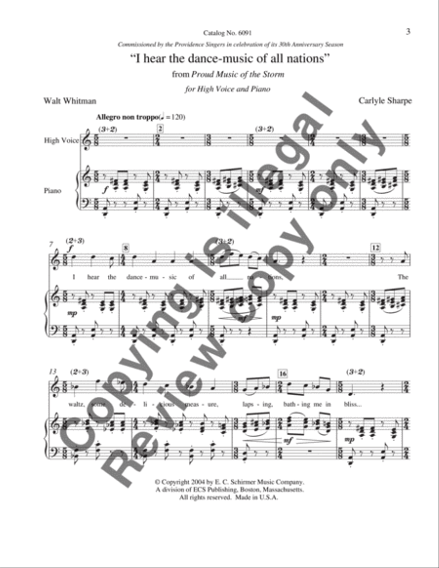 Proud Music of the Storm: I Hear the Dance-Music of all Nations High Voice scores gallery preview page 3