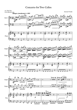 Vivaldi Double Cello Concerto for Two Brass Instruments in Bb Treble clef