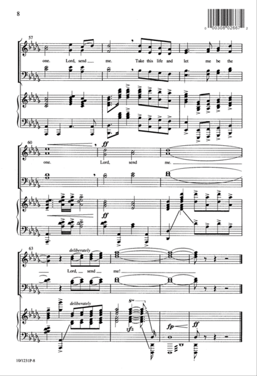 Lord, Send Me 4-Part scores gallery preview page 8