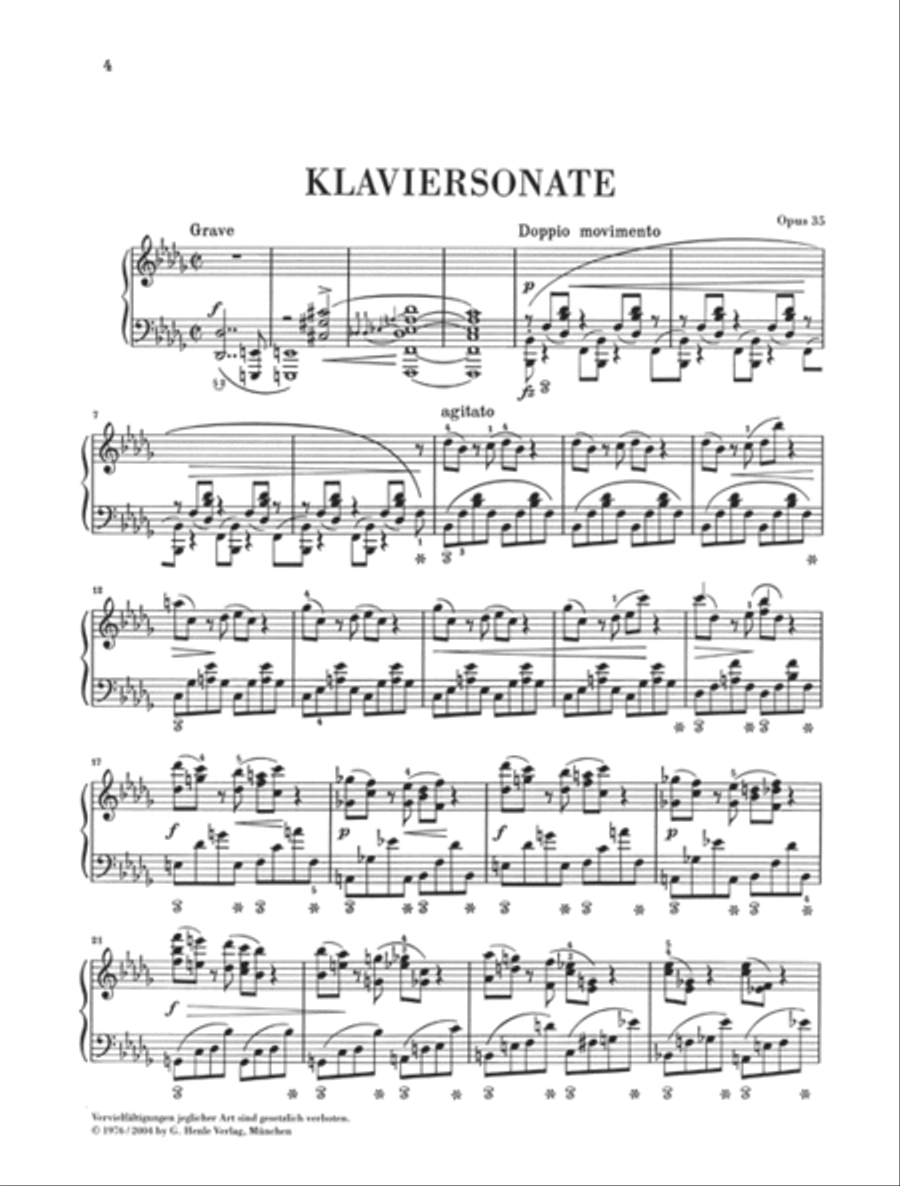 Piano Sonata B Flat minor Op. 35 Piano Solo scores gallery preview page 2