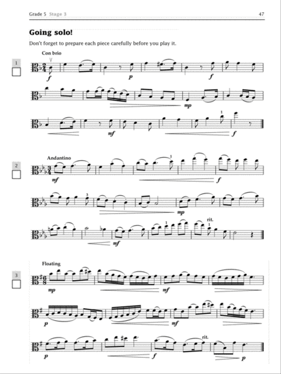 Improve Your Sight-reading! Viola, Grade 1-5 Viola scores gallery preview page 4