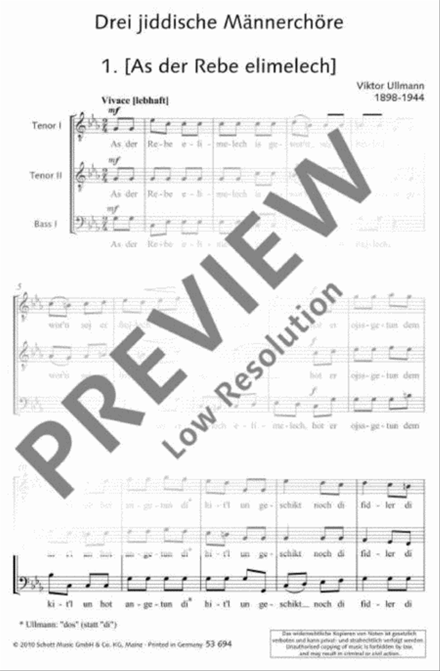 Three Yiddish pieces for male choir TTBB scores gallery preview page 4