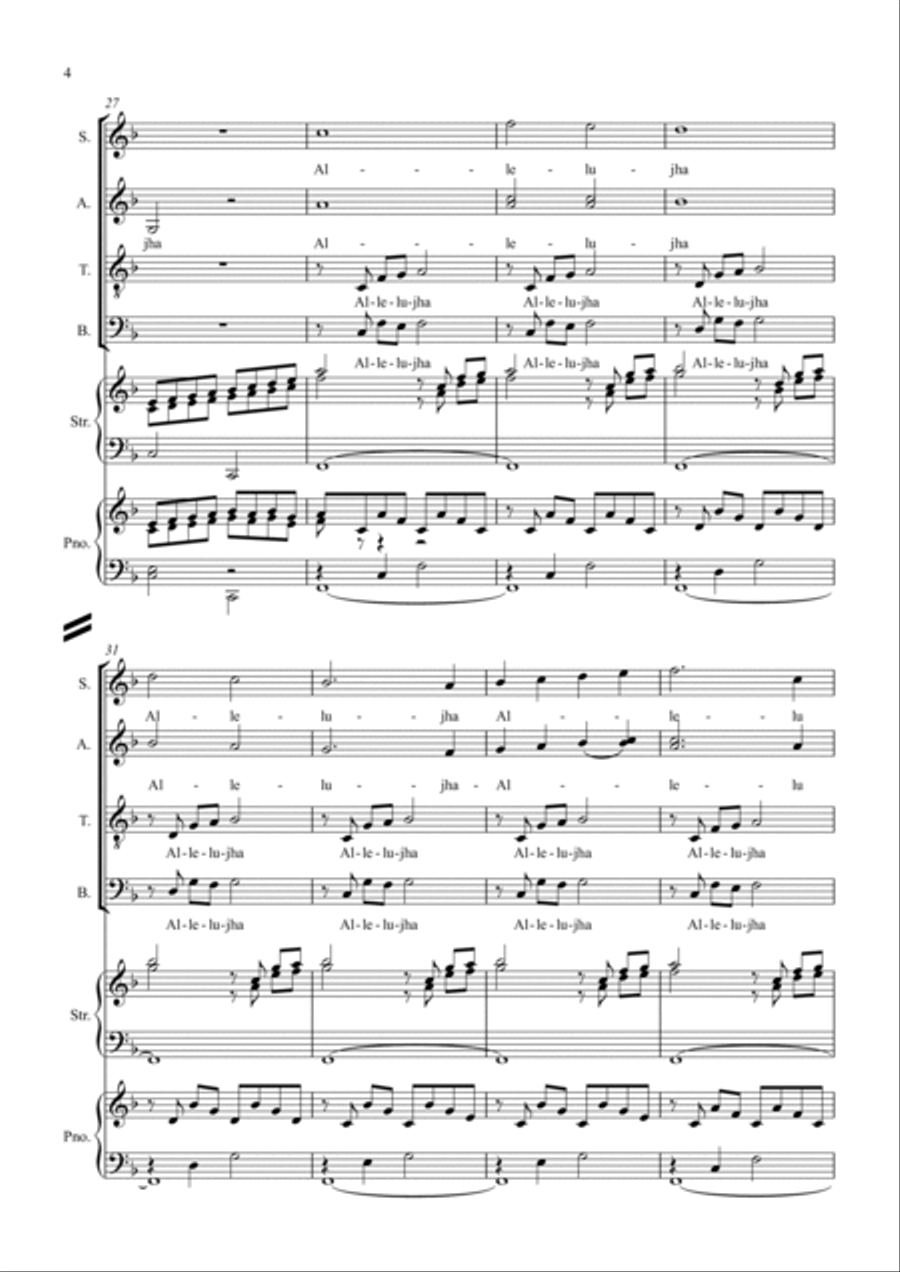 The Departed (Oratorio) mov 7 Allelujha Small Ensemble scores gallery preview page 4