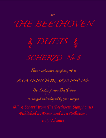 The Beethoven Duets For Saxophone Scherzo No. 8 image number null