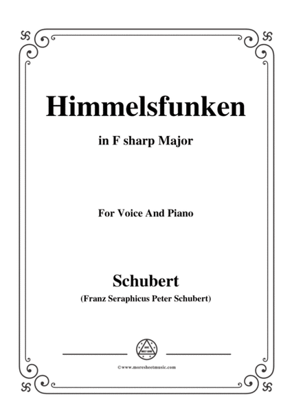 Schubert-Himmelsfunken,in F sharp Major,for Voice and Piano image number null