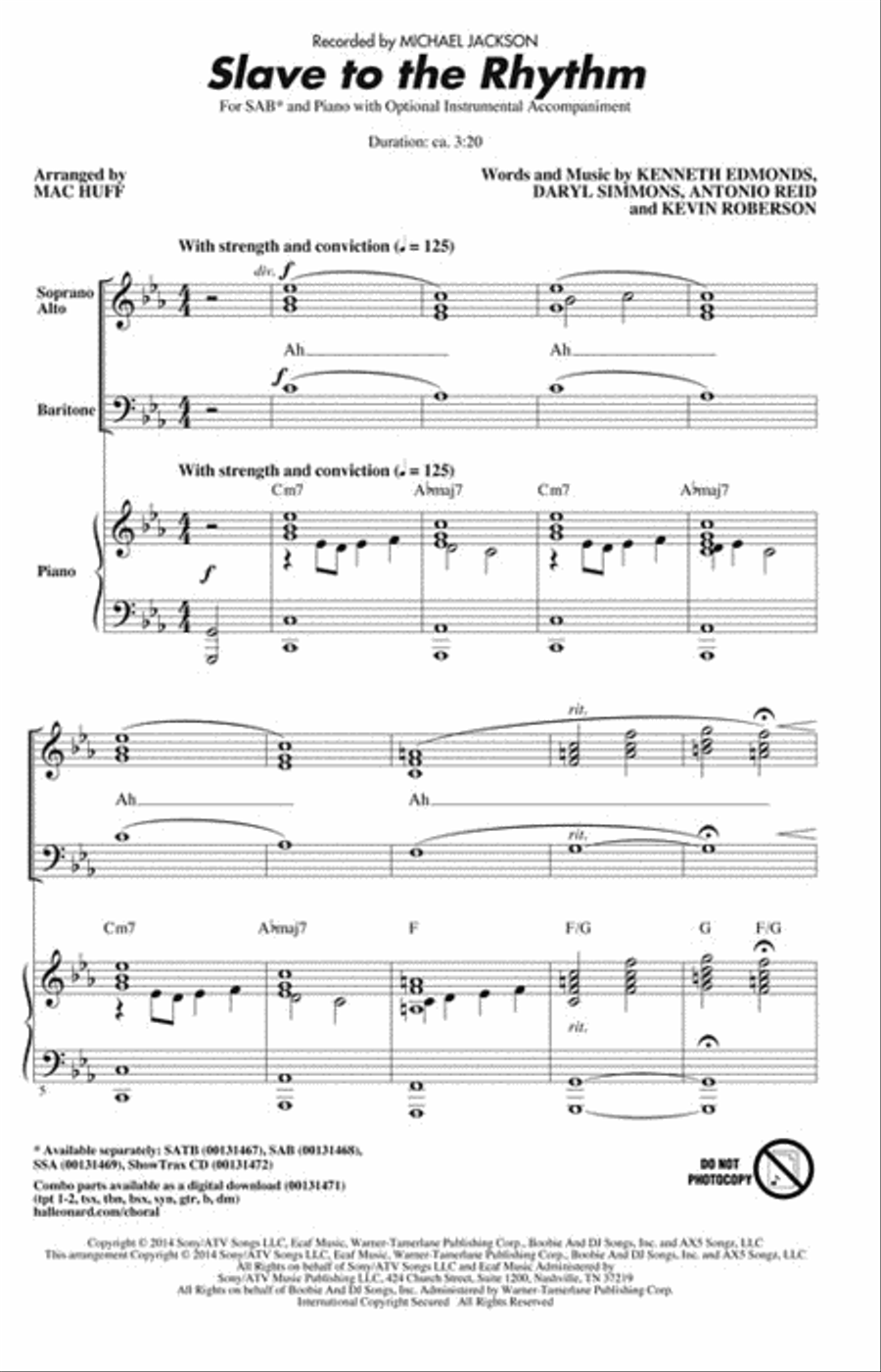Slave to the Rhythm 3-Part scores gallery preview page 2