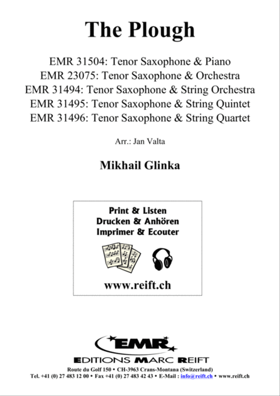 The Plough Tenor Saxophone scores gallery preview page 1