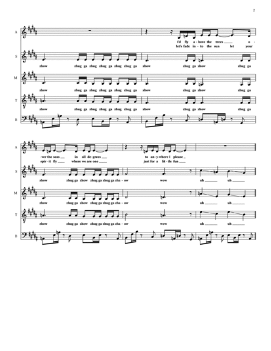 Fly Away Choir scores gallery preview page 2