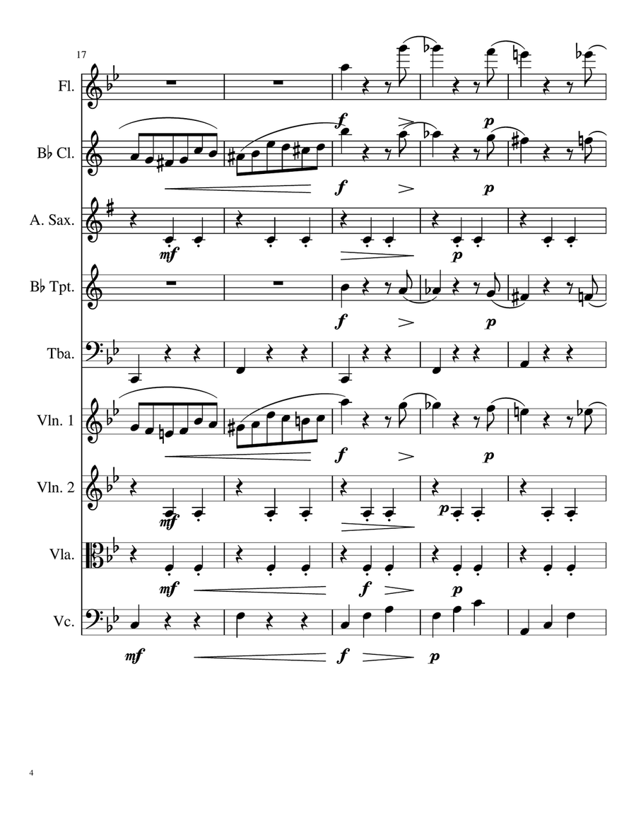 Voices of Spring / Frühlingsstimmen Waltz, Op. 410 - J Strauss Jr. (Mixed Ensemble) Large Ensemble scores gallery preview page 4