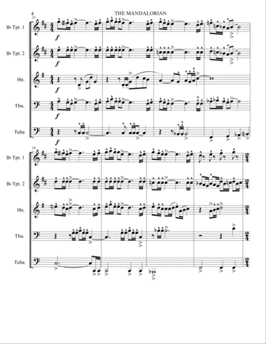 Theme From The Mandalorian Chamber Music scores gallery preview page 6