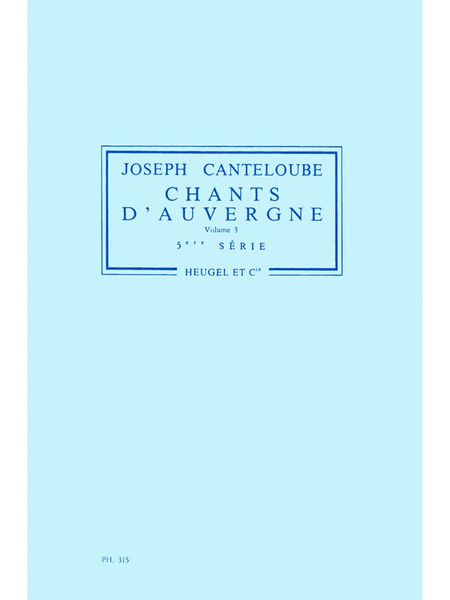 Chants D'auvergne Vol.3 (voice & Orchestra)