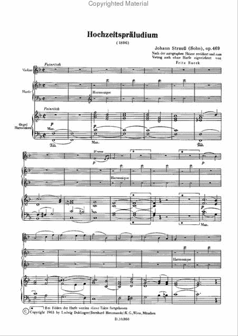 Hochzeitspraludium op. 469 Violin scores gallery preview page 2