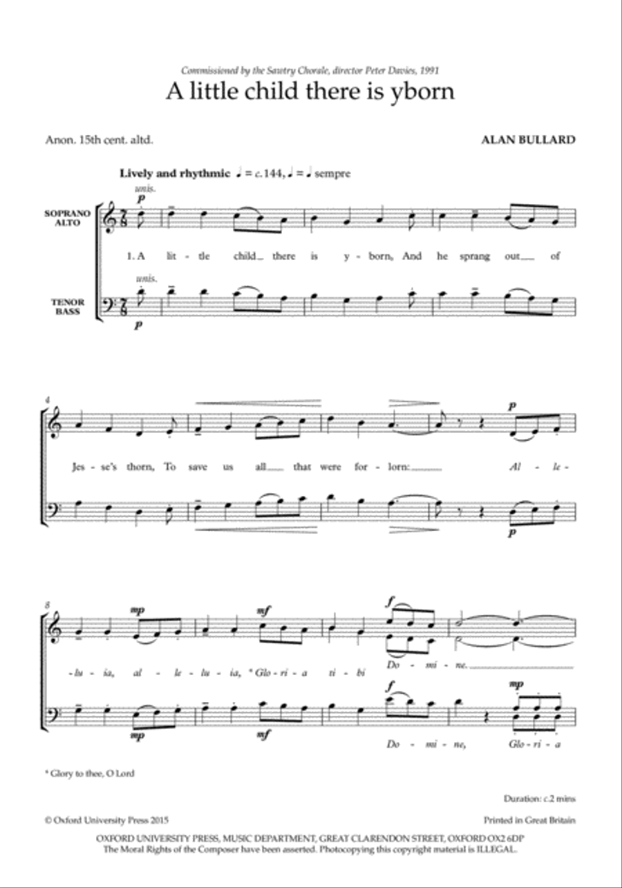 A little child there is yborn 4-Part scores gallery preview page 2