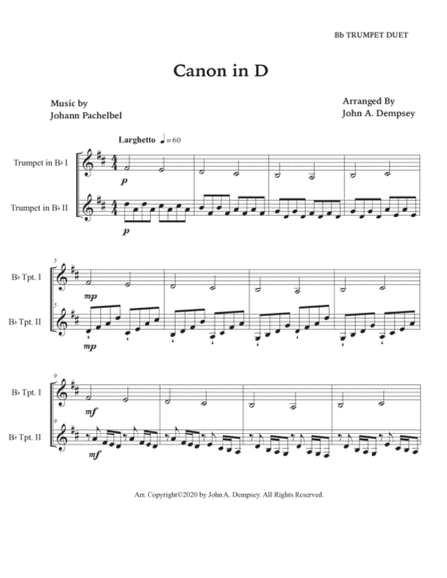 Canon in D (Trumpet Duet) image number null