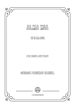 Book cover for Handel-Alma mia in D Major,for Voice and Piano