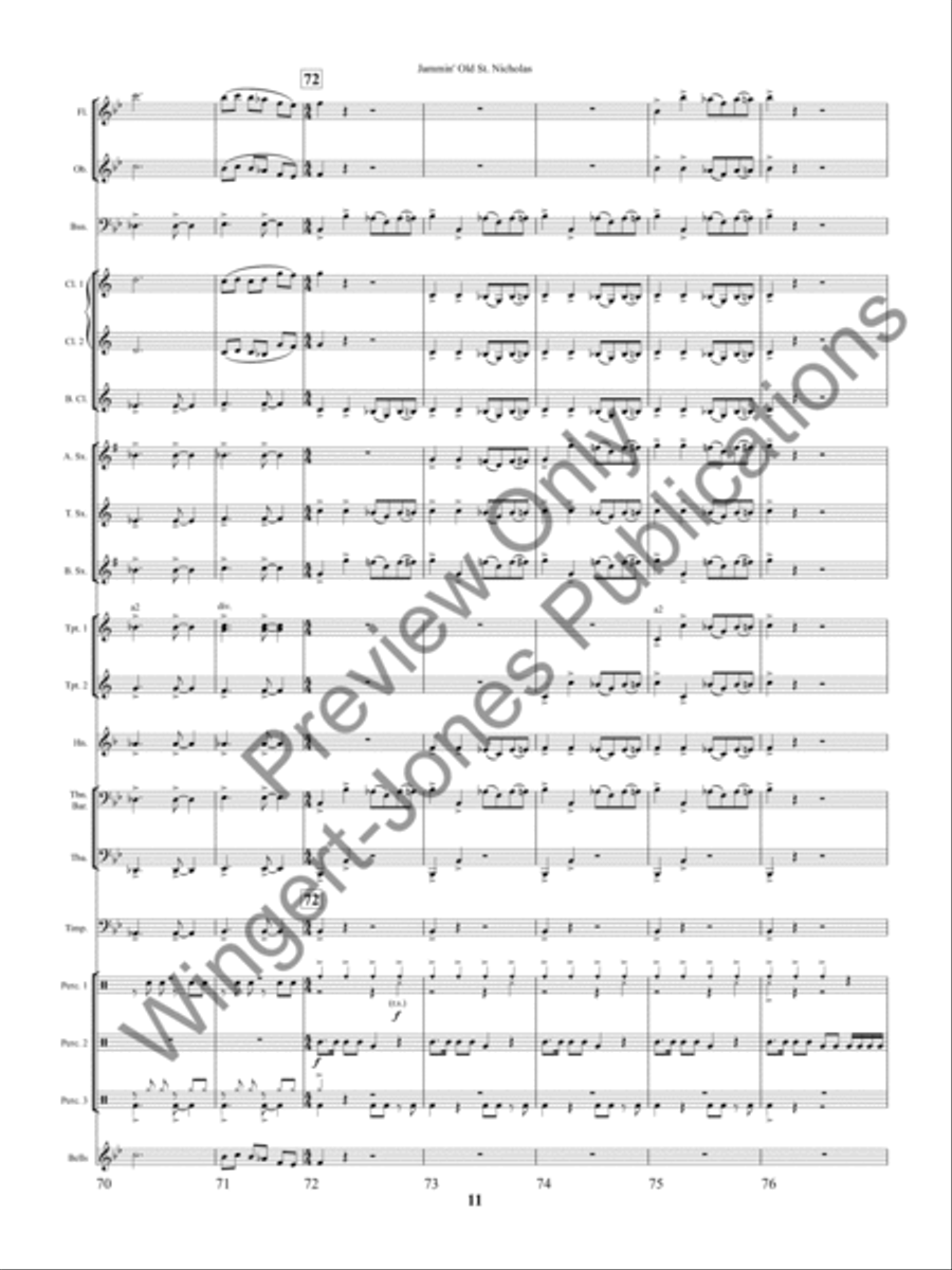Jammin' Old St. Nicholas Concert Band scores gallery preview page 14