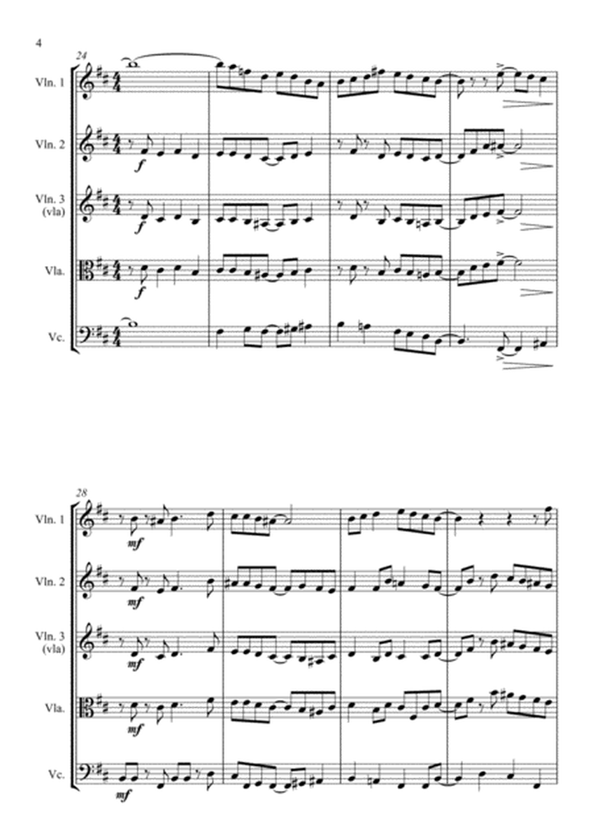 Coventry Carol - Jazz Arrangement for String Quartet image number null
