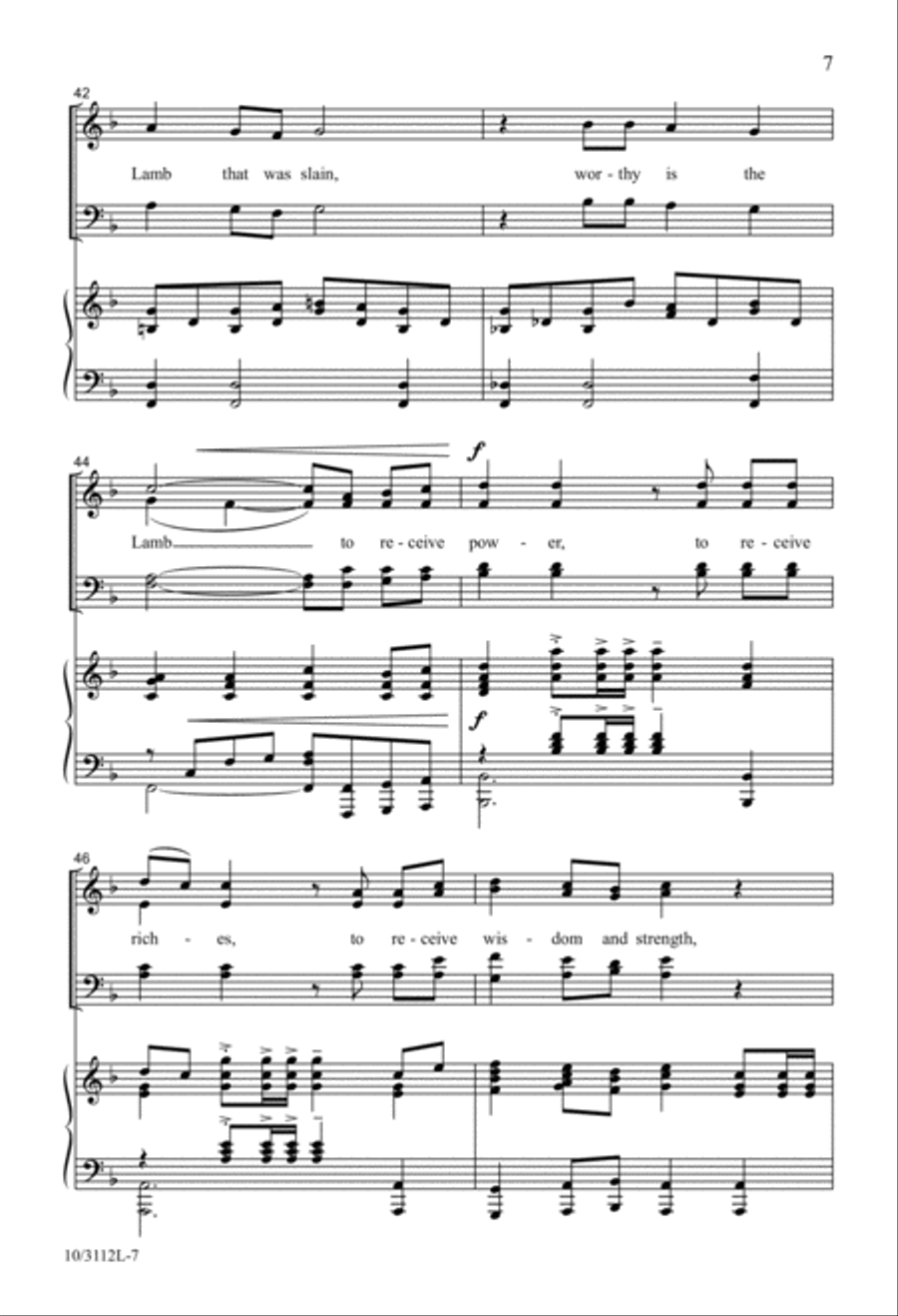 Alleluia, Praise the Lamb! 4-Part scores gallery preview page 7