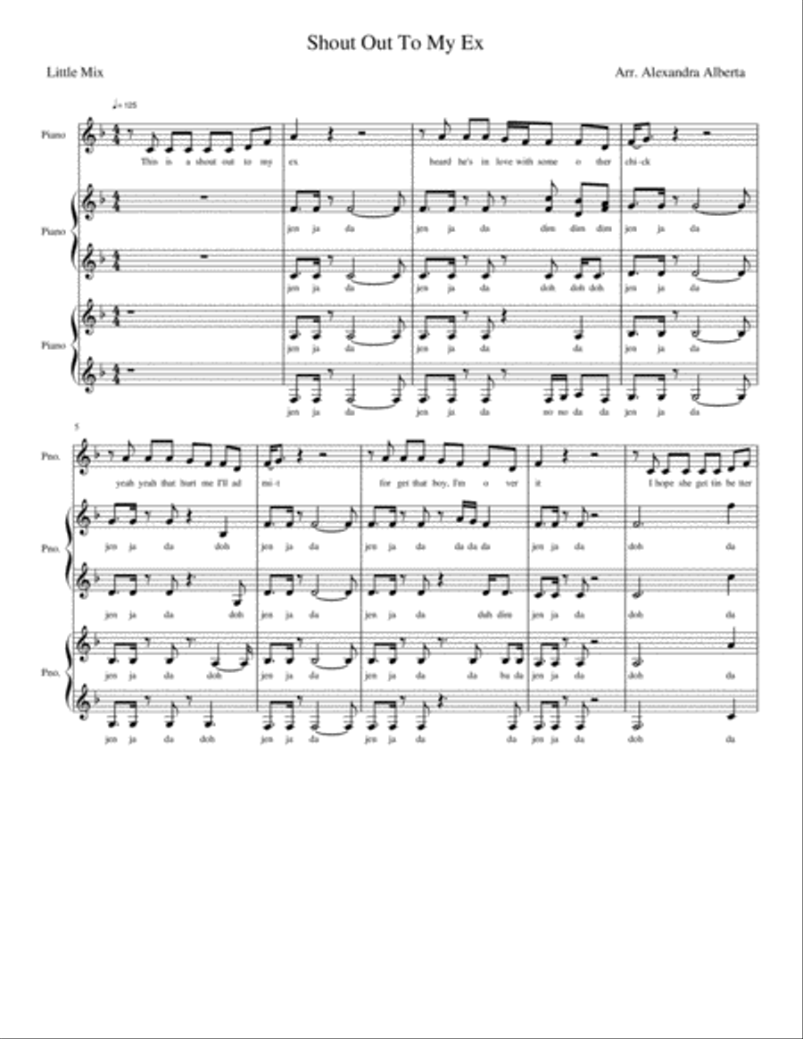 Shout Out To My Ex SA scores gallery preview page 1
