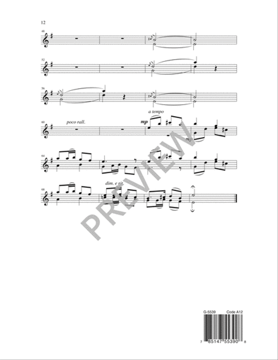 Noel Nouvelet / Now the Green Blade Rises 3-Part scores gallery preview page 12