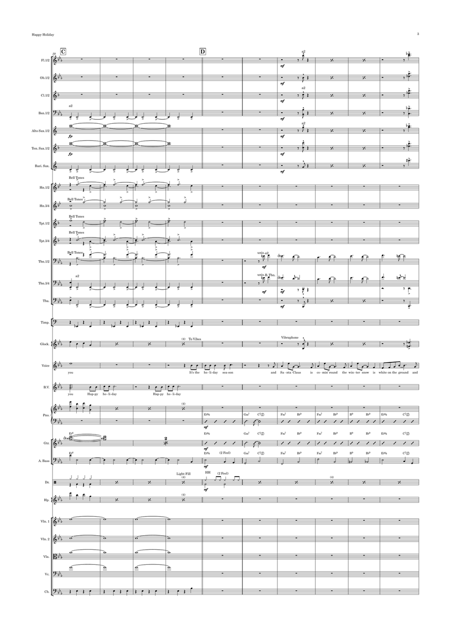 Happy Holiday / The Holiday Season Full Orchestra scores gallery preview page 3