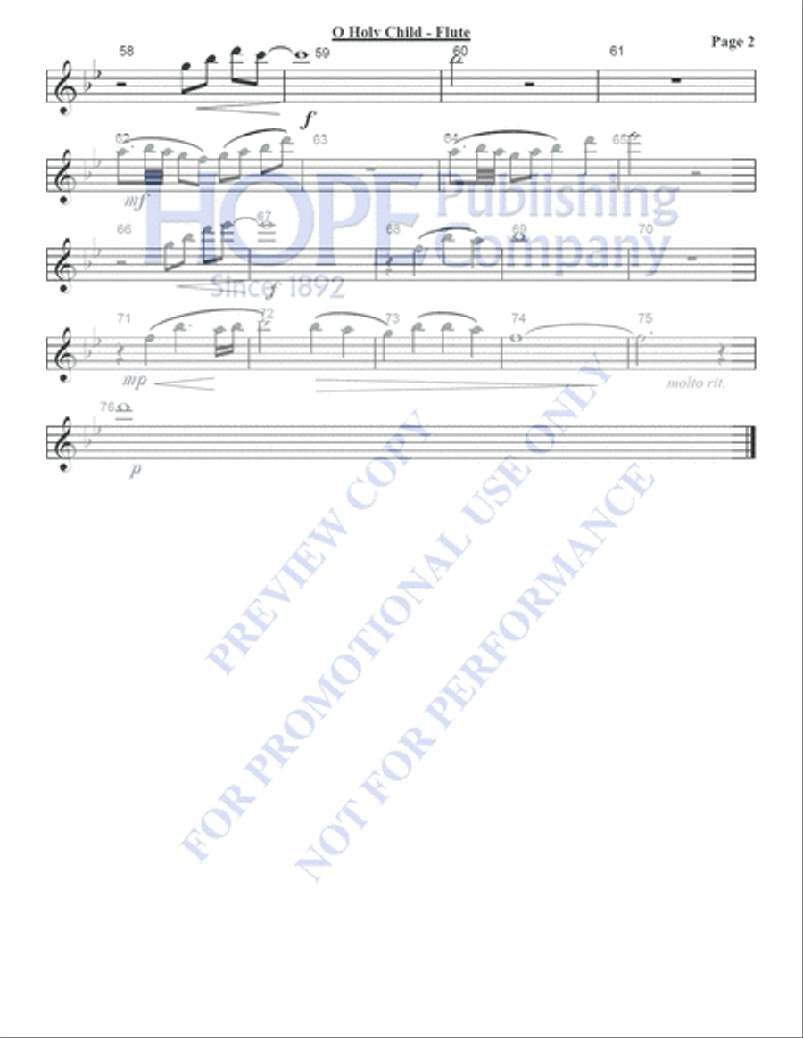 O Holy Child of Bethlehem 4-Part scores gallery preview page 21